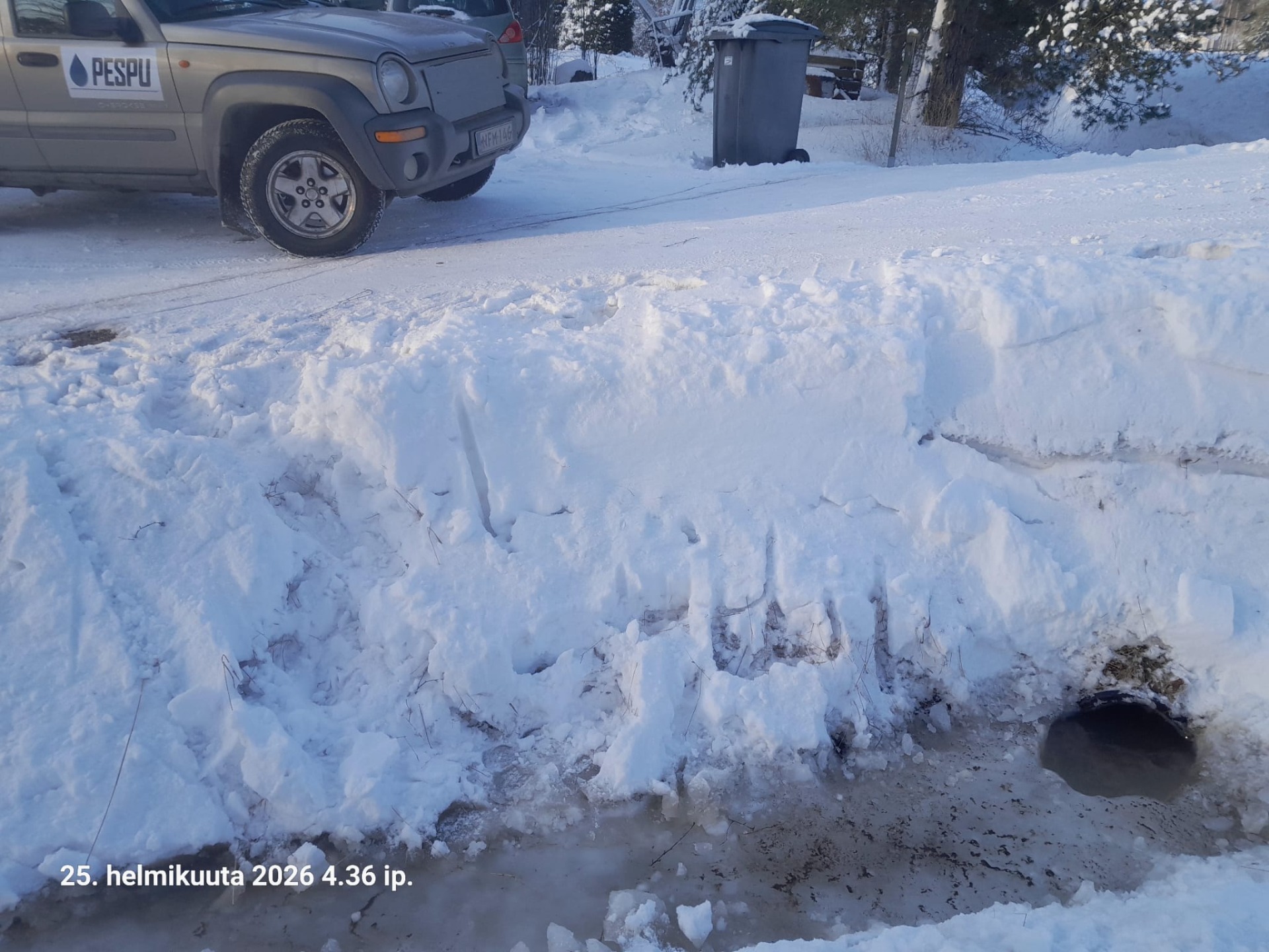 Ojarummun sulatus höyryllä